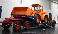 Krupp KS801 Kipper mit Tieflader und Hanomag B11 Radlader 1963