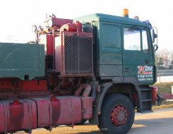 MAN F90 33.462 6x6 Schwerlast-Sattelzugmaschine mit Ballastpritsche Kahl 1986-1990