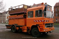 Mercedes-Benz LP kubische Kabine, mittelschwer Oberleitungwartungswagen der Üstra in Hannover 1972